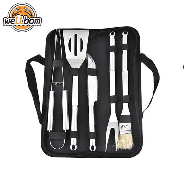 Professional BBQ Grill Tools Set Stainless Steel Barbeque Tools Set with Storage Bag Outdoor Grill Accessories